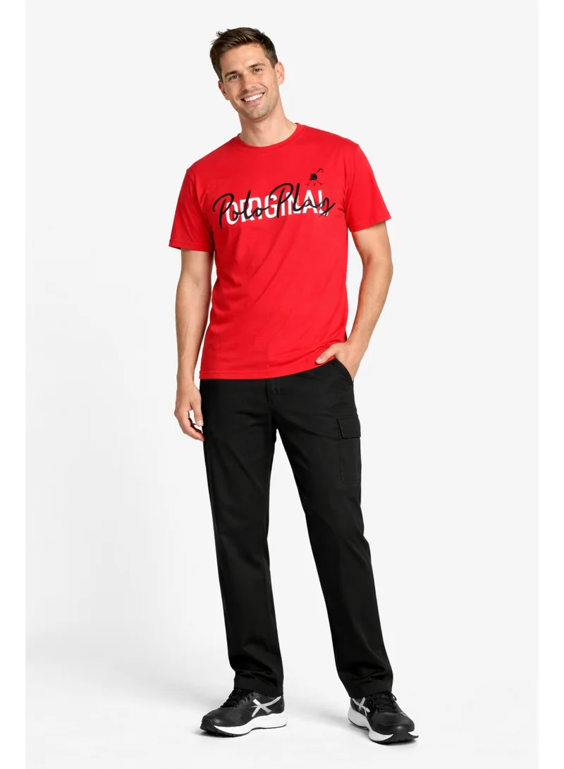 لعب البولو Boys Graphic T-shirt -RED